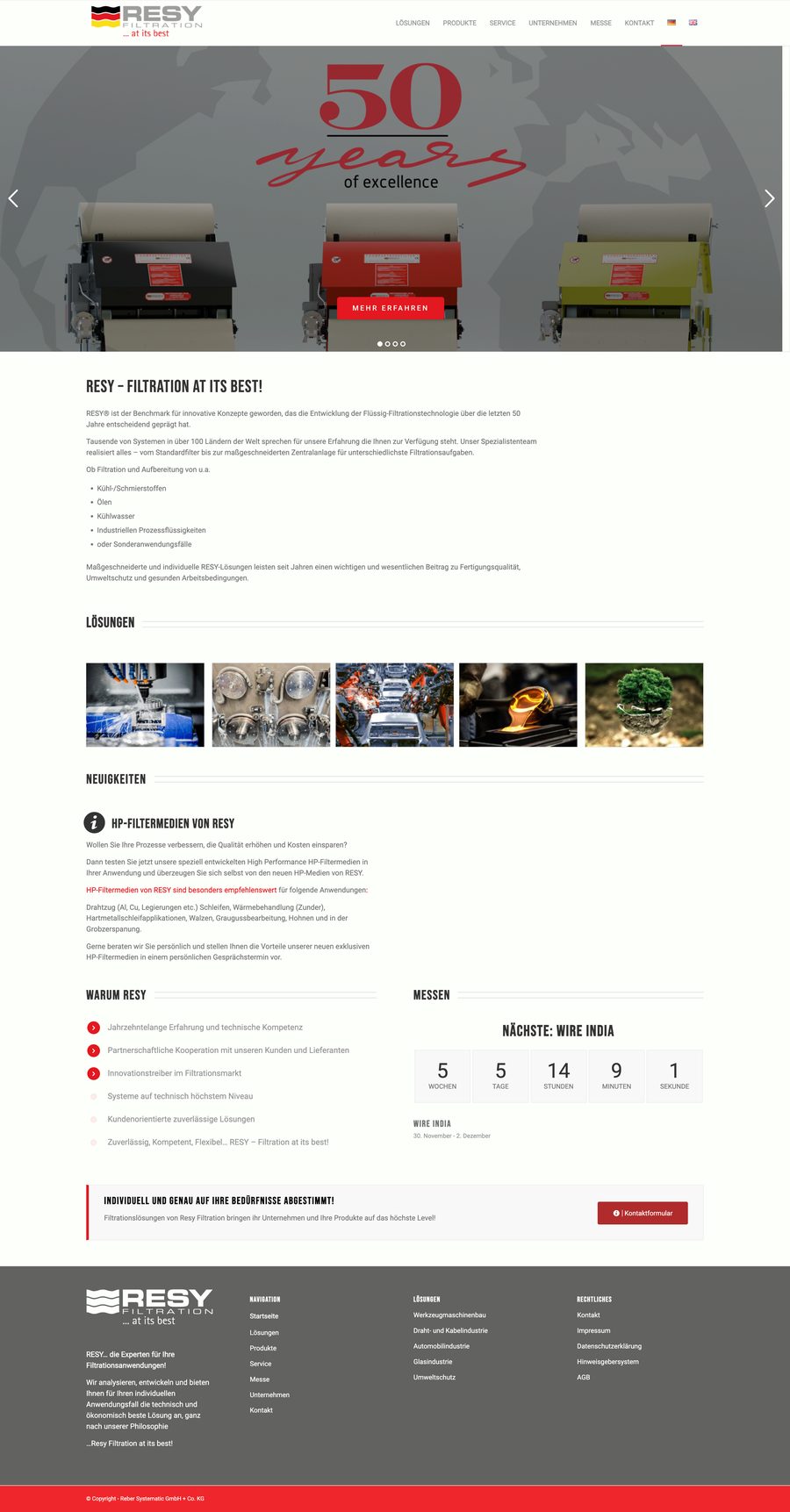 RESY Filtration – Websites
