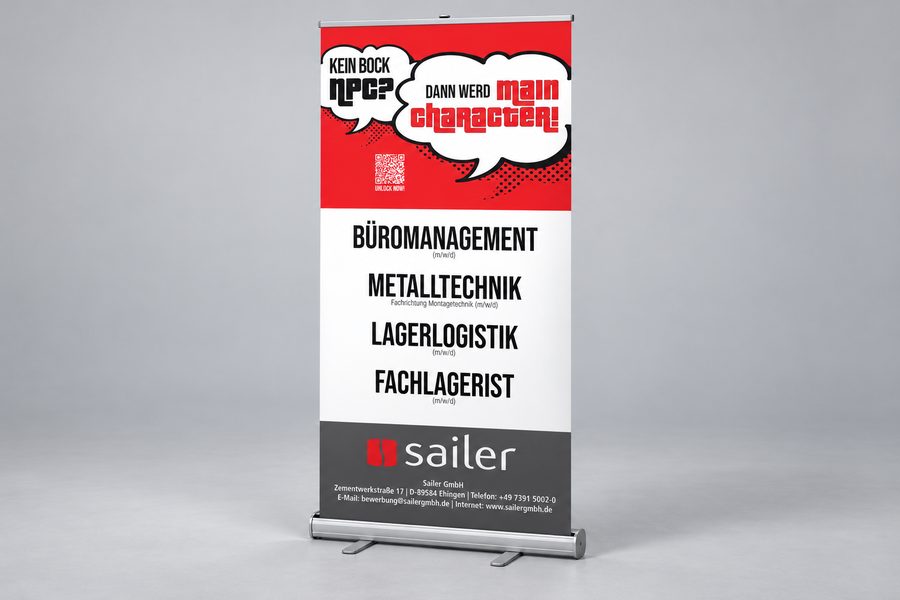 Sailer GmbH · Azubi-RollUp – Werbetechnik